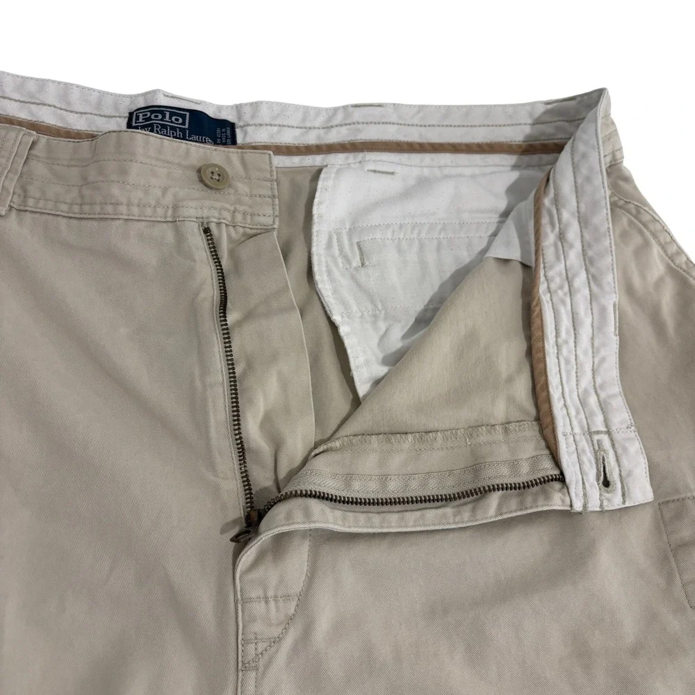 Polo Ralph Lauren Cargo Shorts Mens 46 Tan Khaki Cotton Twill Utility Relaxed